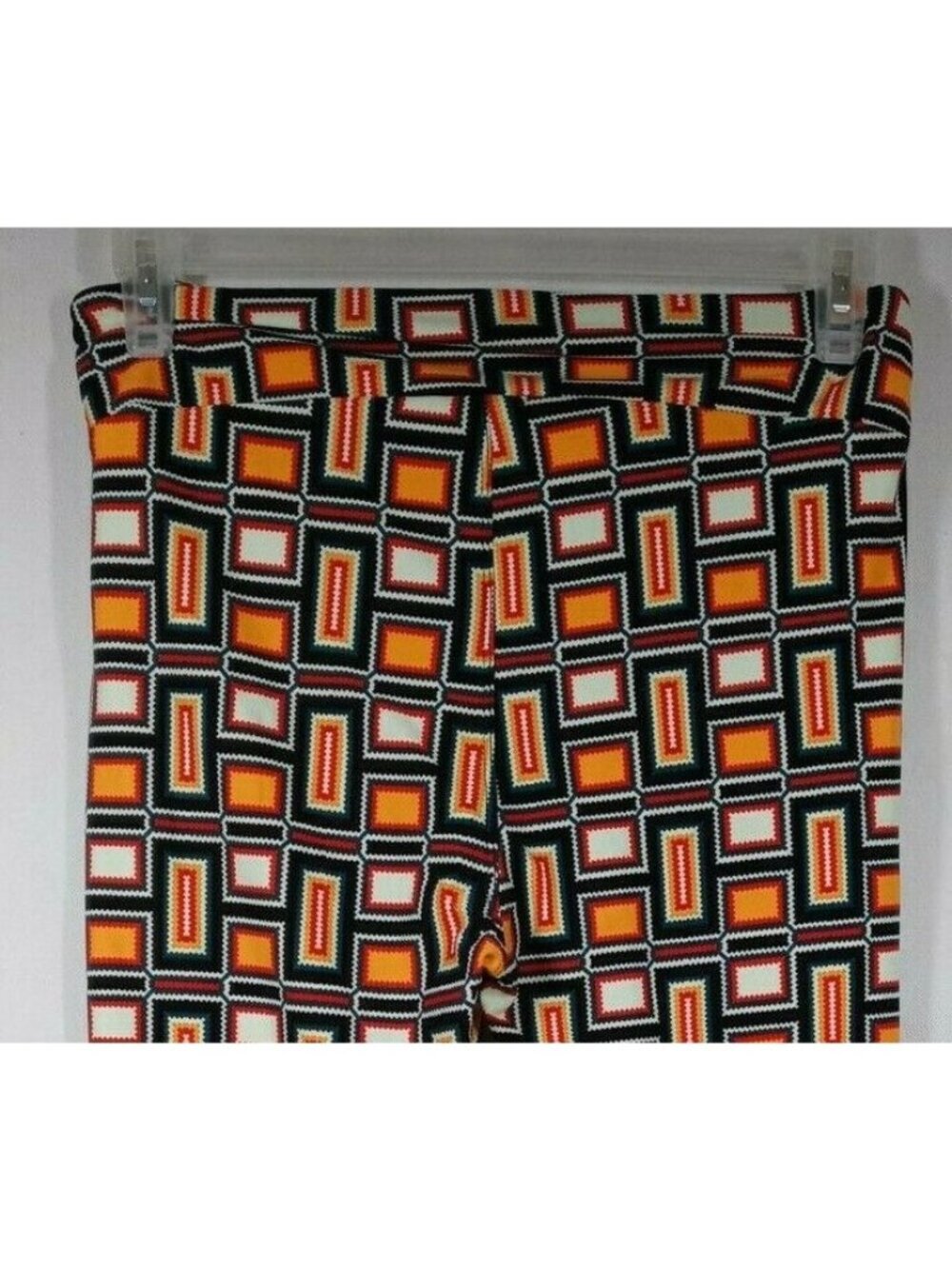 New LuLaRoe Tall & Curvy Leggings Black With Colorful Rectangle & Square Designs